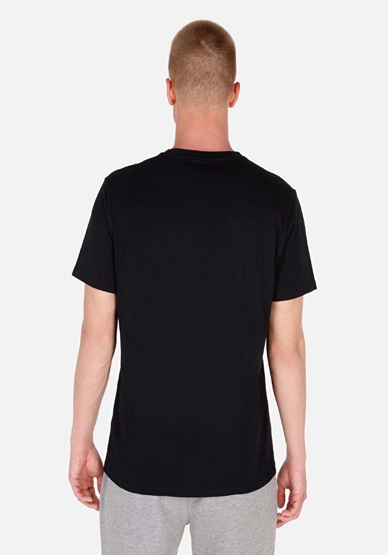 Regular Fit Yuvarlak Yaka Erkek Siyah Kısa Kol Tişört