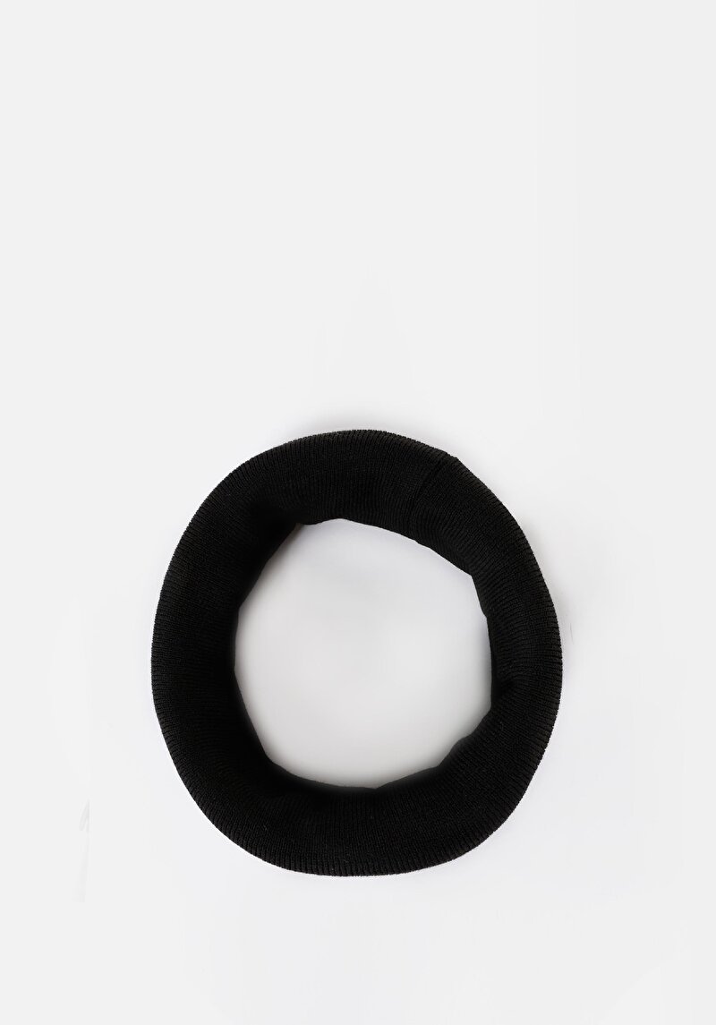 Erkek Siyah Akrilik Atkı