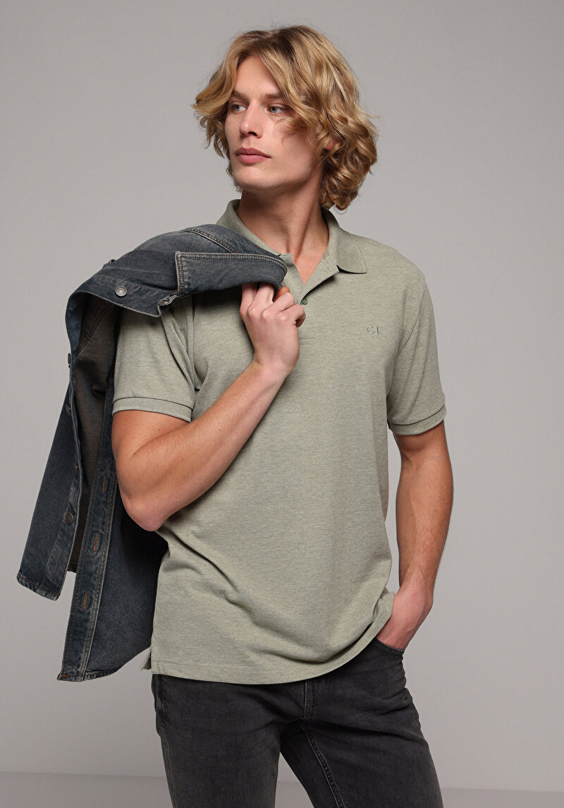 Regular Fit Polo Yaka Düz Erkek Kısa Kol Tişört