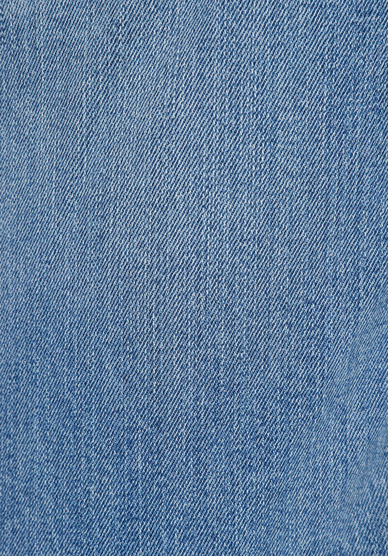 Straight Fit Düşük Bel Düz Paça Erkek Light İndigo Denim Jean Fermuarlı Pantolon