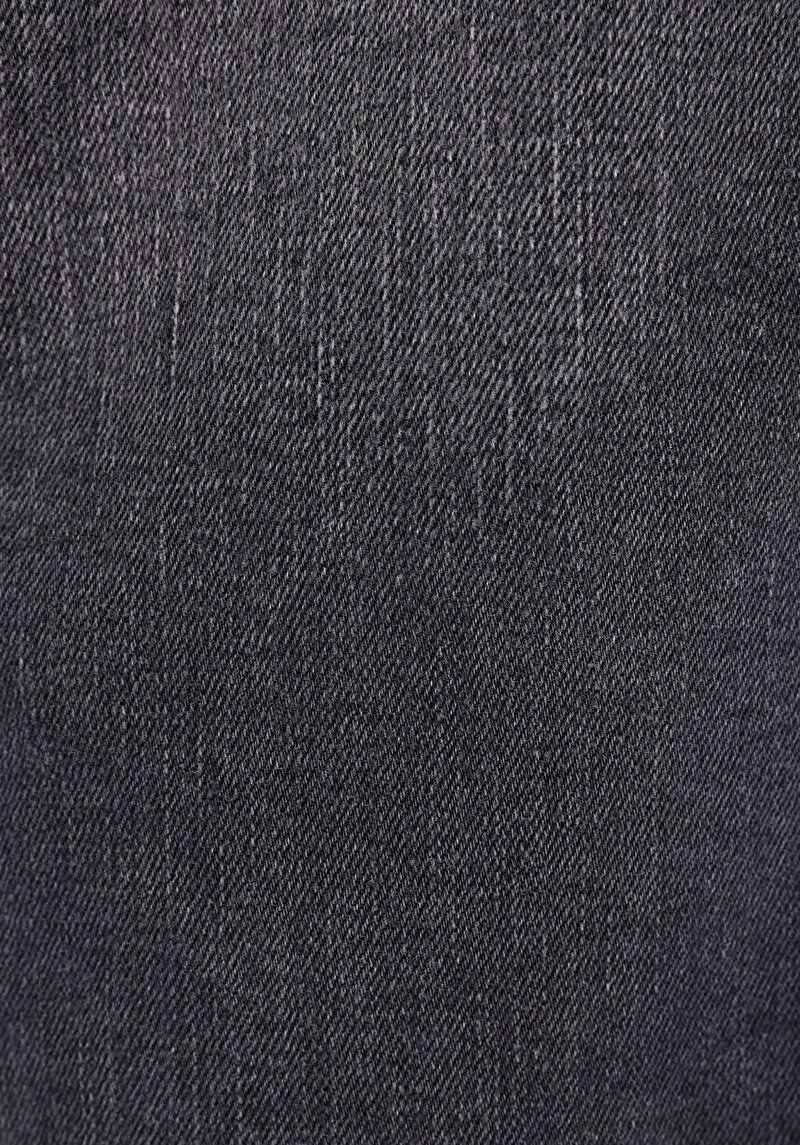 Straight Fit Düşük Bel Düz Erkek Siyah Jean Şort