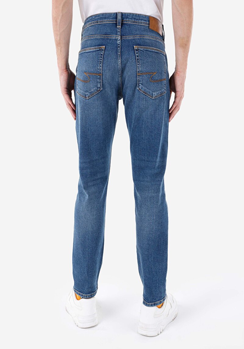 Regular Fit   Erkek İndigo Jean Pantolon