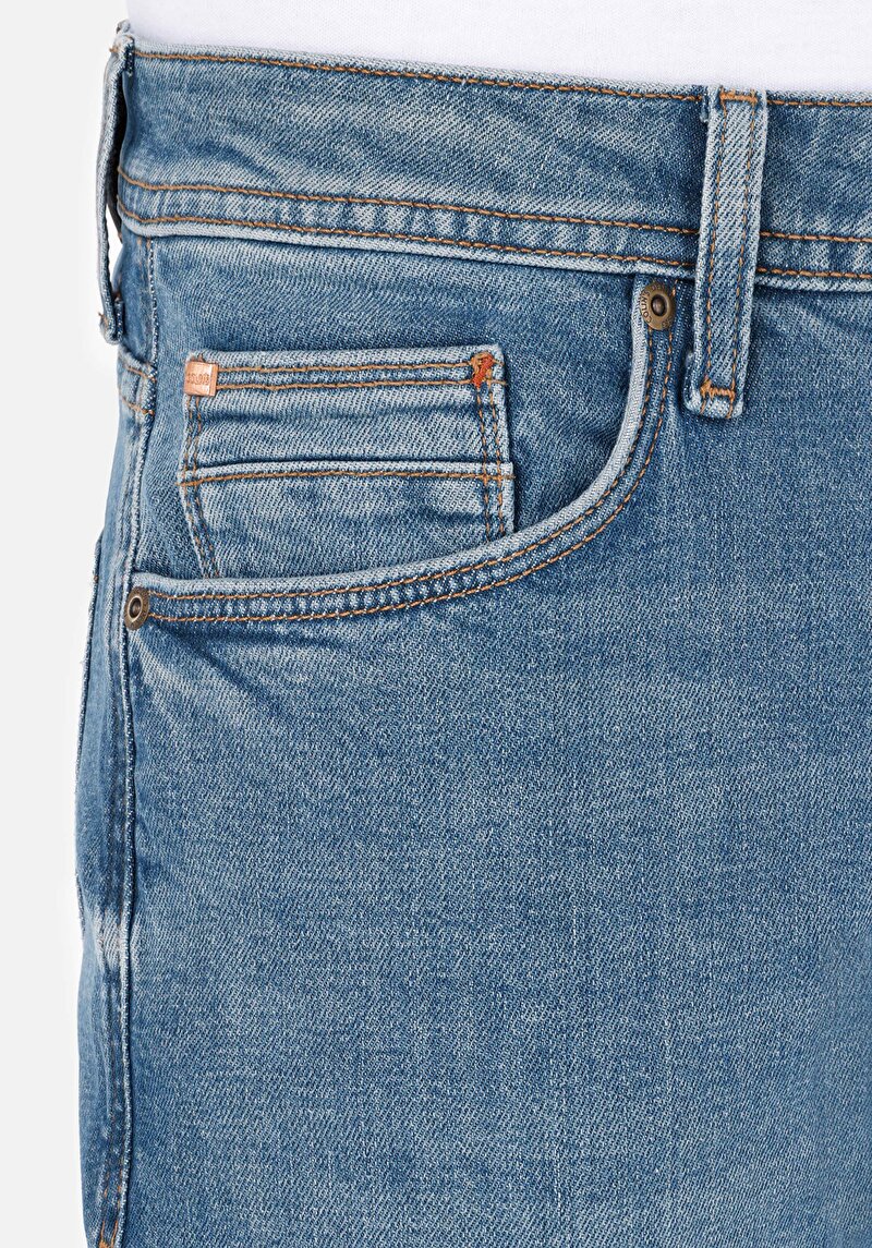 Regular Fit Orta Bel Daralan Paça Erkek Denim Jean Pantolon