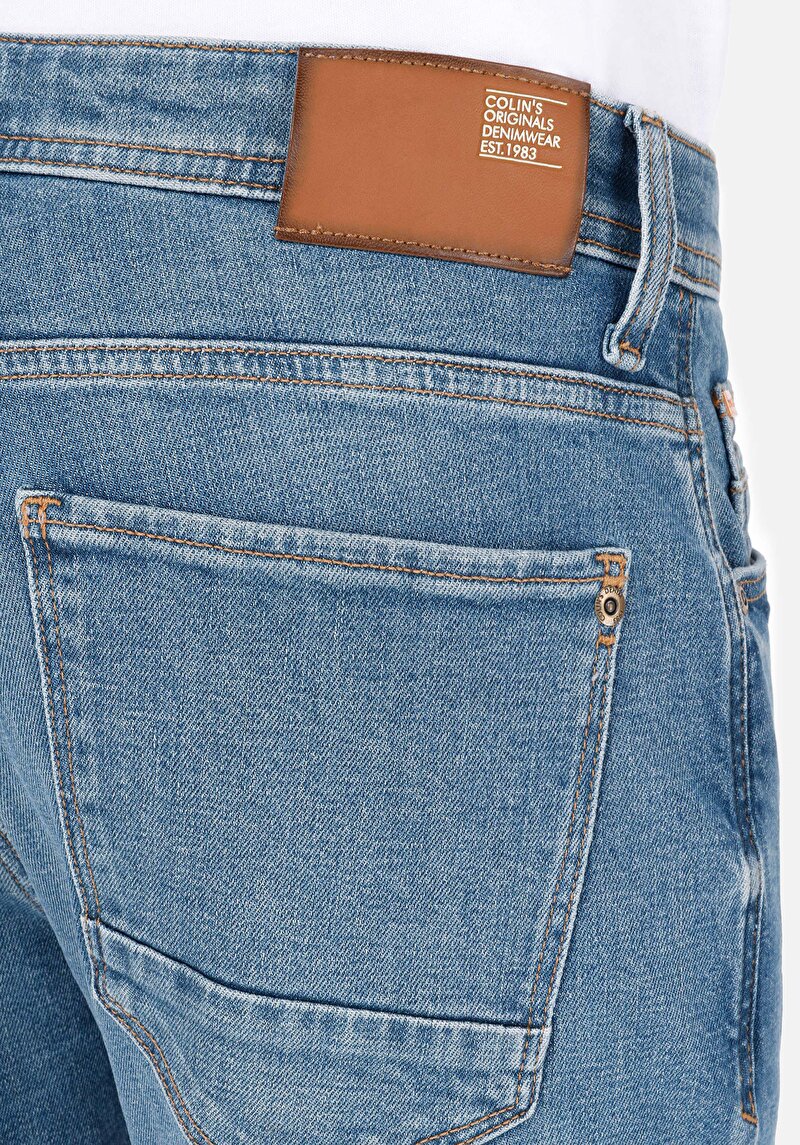 Regular Fit Orta Bel Daralan Paça Erkek Denim Jean Pantolon
