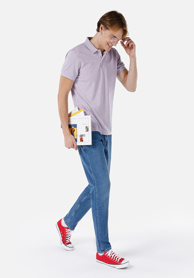 Regular Fit Orta Bel Daralan Paça Erkek Denim Jean Pantolon