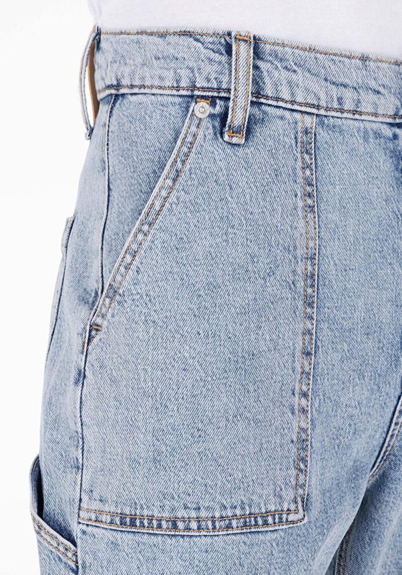 Worker Fit   Erkek İndigo Jean Pantolon
