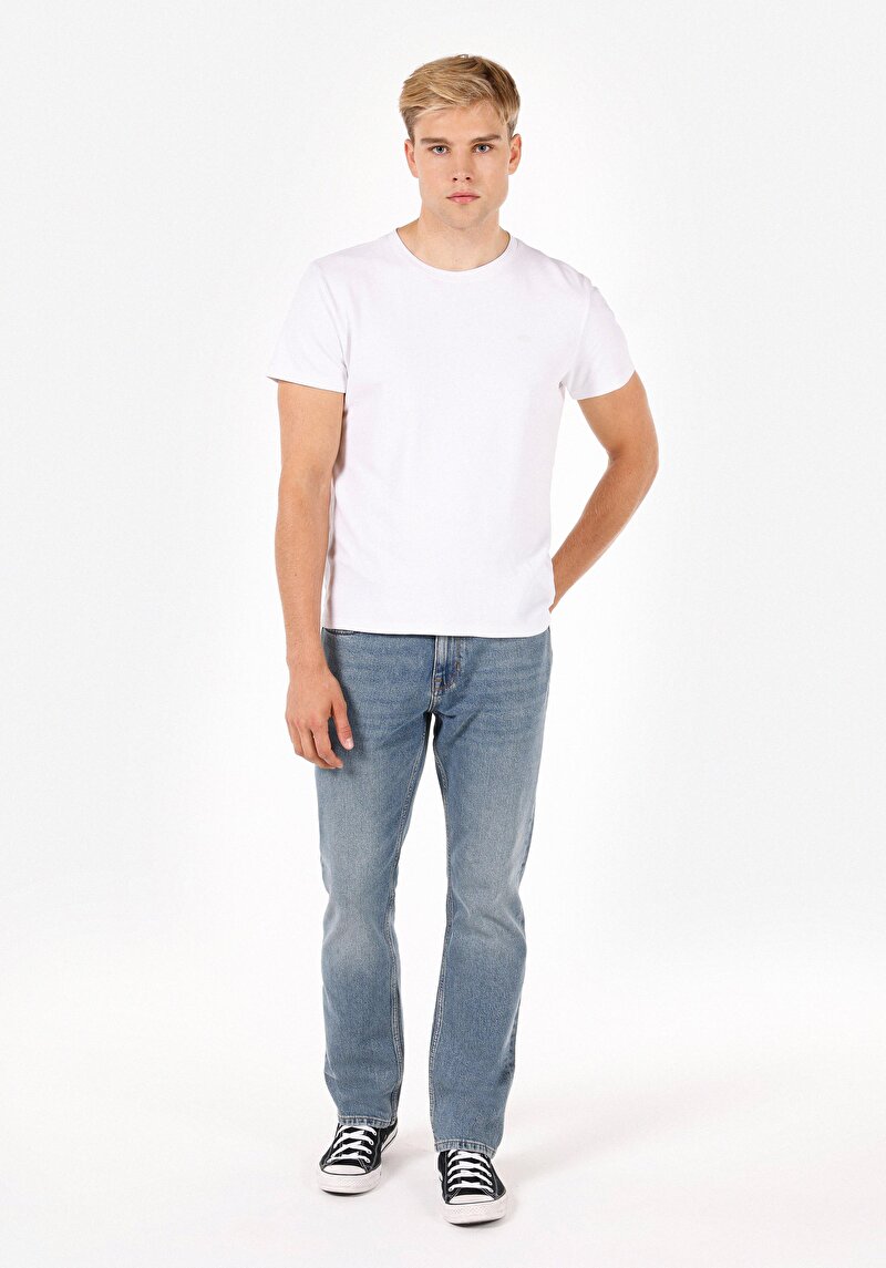 Regular Fit   Erkek İndigo Jean Pantolon
