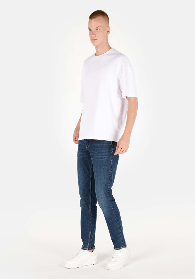 Regular Fit Erkek Lacivert Jean Pantolon