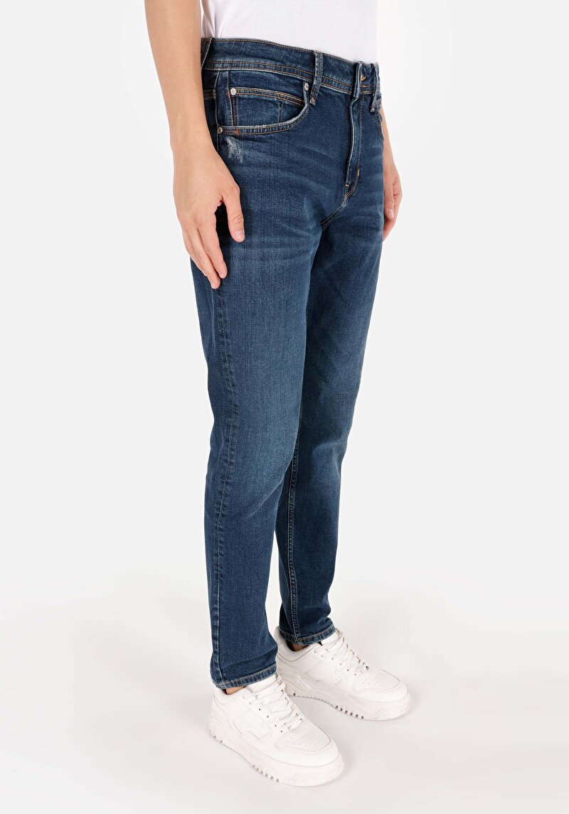 Regular Fit Erkek Lacivert Jean Pantolon