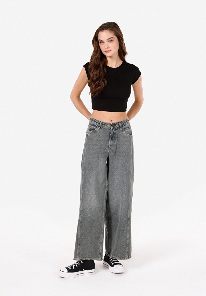 Regular Fit Kadın İndigo Jean Pantolon