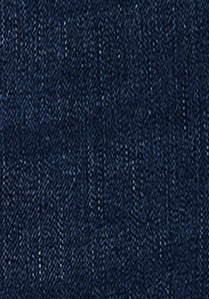 Slim Fit Orta Bel Düz Paça Kadın İndigo Jean Pantolon