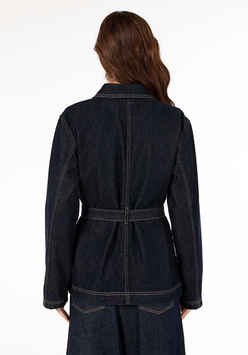 Regular Fit Kadın Mavi Ceket