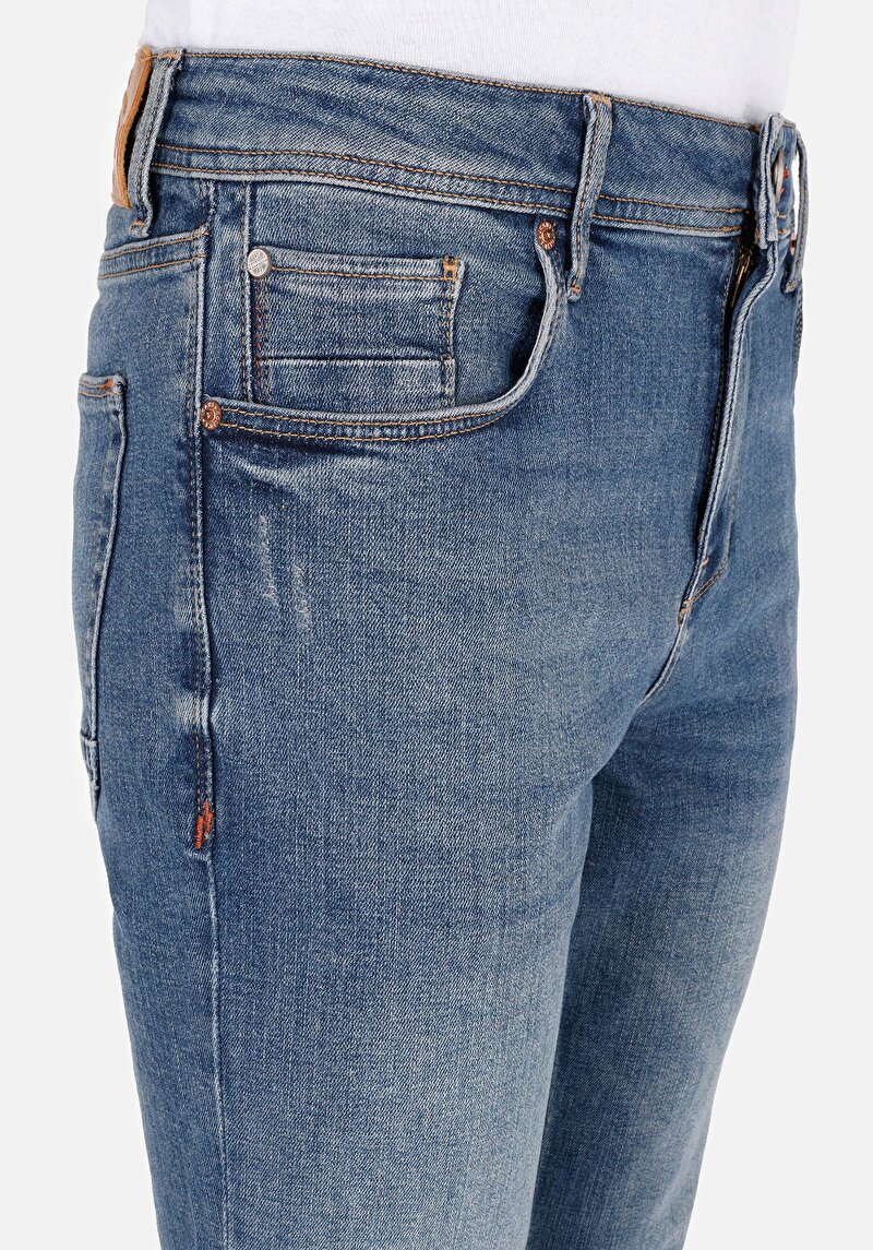 Straight Fit   Erkek Koyu İndigo Jean Pantolon