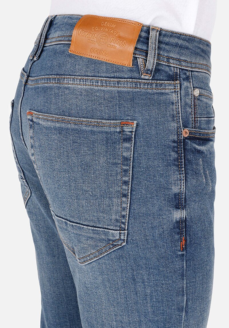 Straight Fit   Erkek Koyu İndigo Jean Pantolon