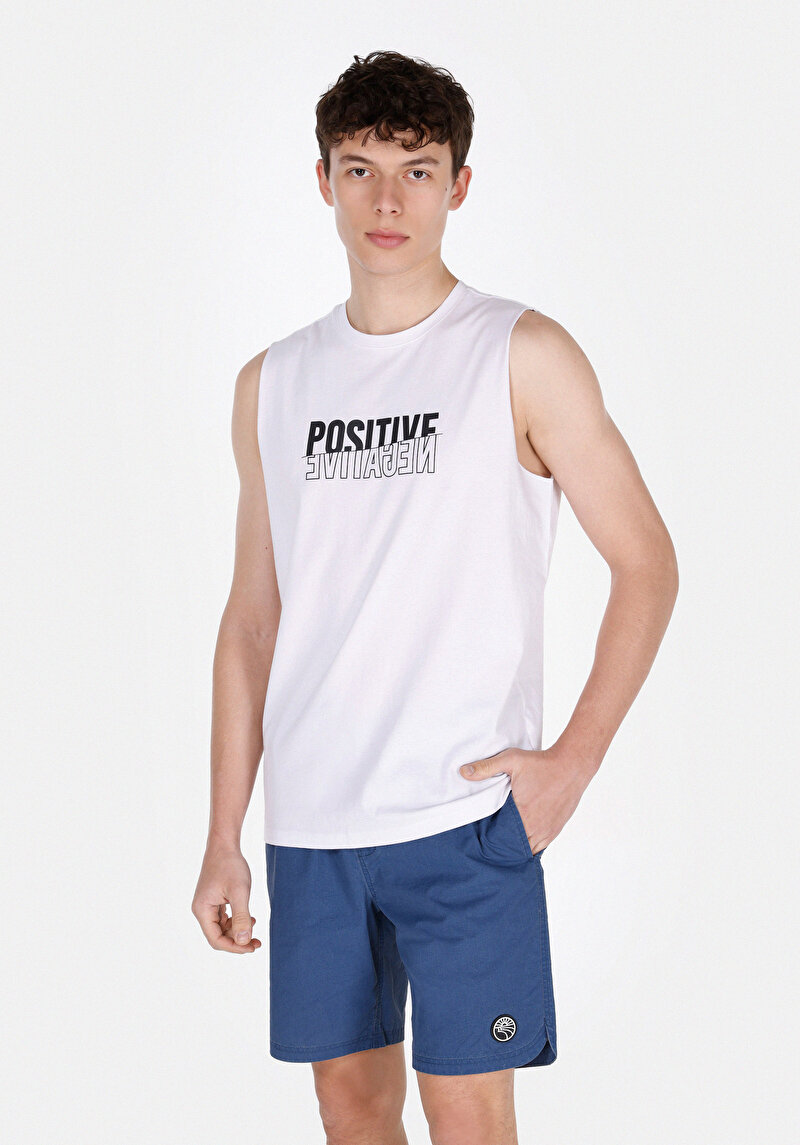 Regular Fit   Erkek Beyaz Atlet