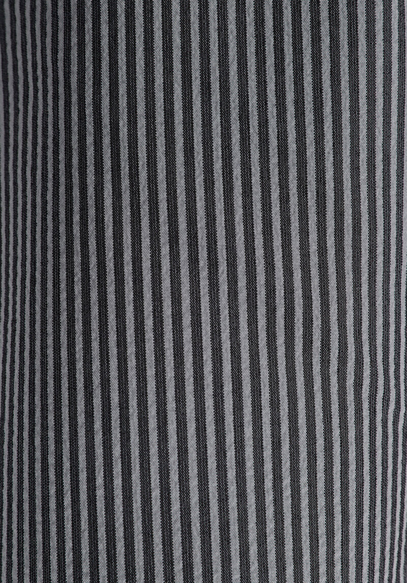 Slim Fit Çizgili Erkek Siyah Deniz Şortu