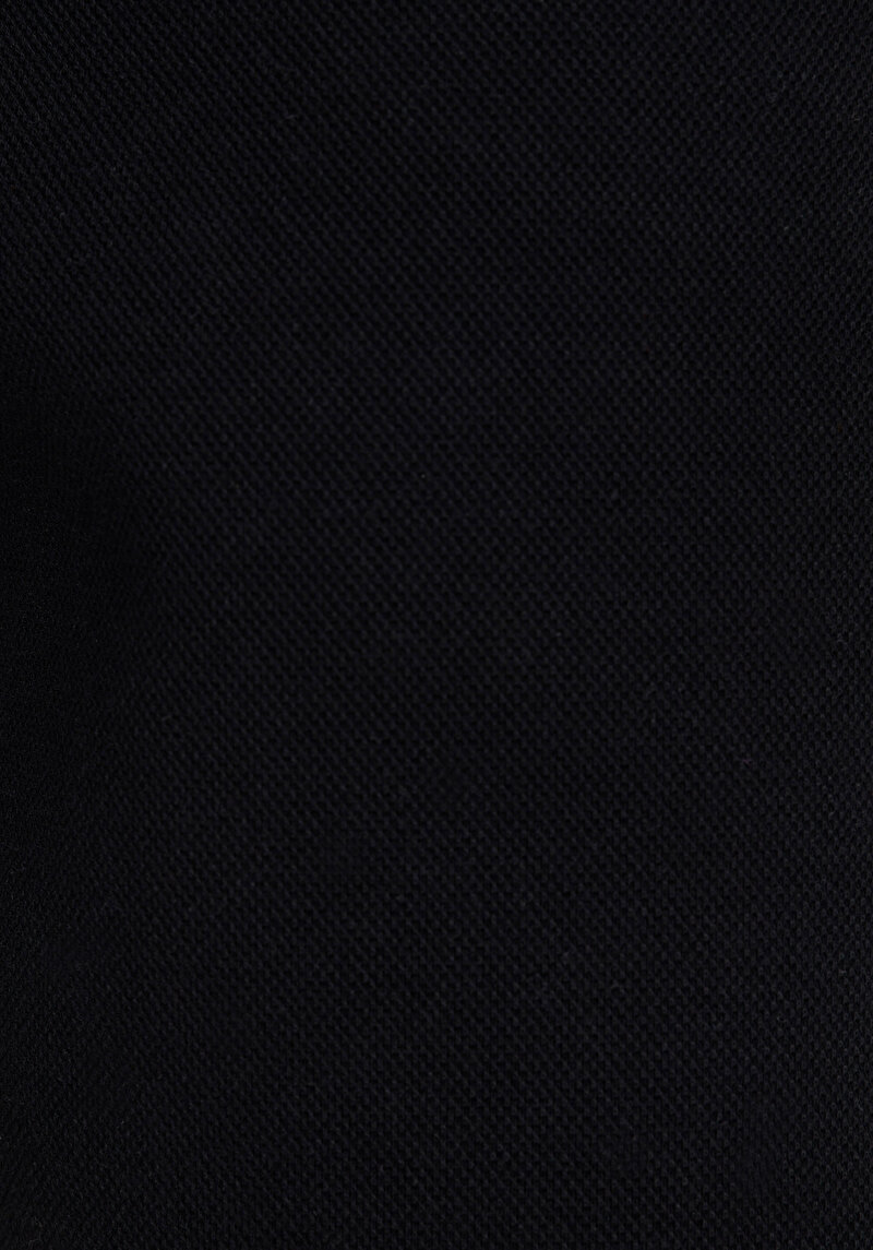 Regular Fit Cepli Orta Bel Düz Erkek Siyah Şort