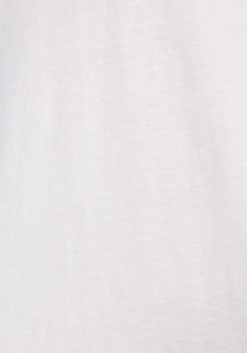 Comfort Fit Yuvarlak Yaka Düz Erkek Beyaz Kısa Kol Tişört