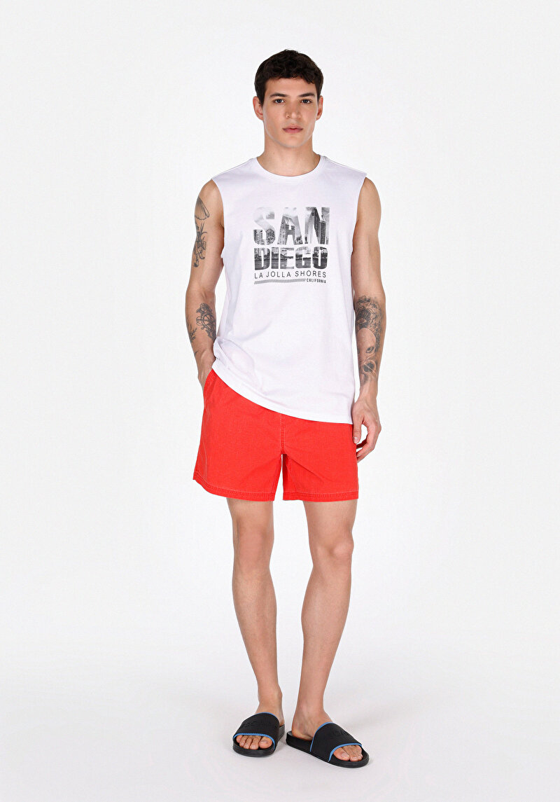 Regular Fit   Erkek Beyaz Atlet