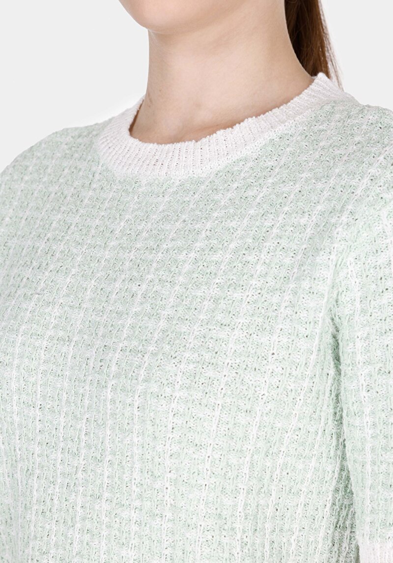 Regular Fit Kadın Yeşil Kazak