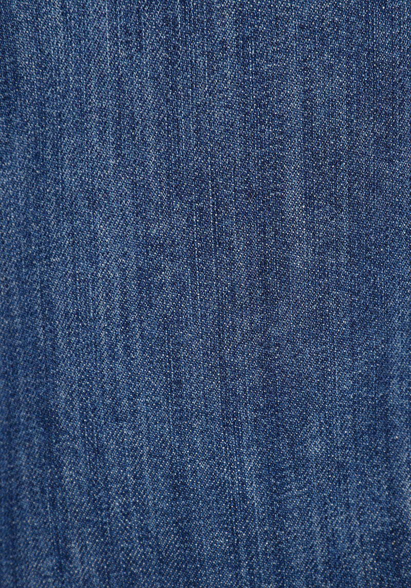 Regular Fit Erkek Fermuarlı Mid İndigo Denim Jean Pantolon