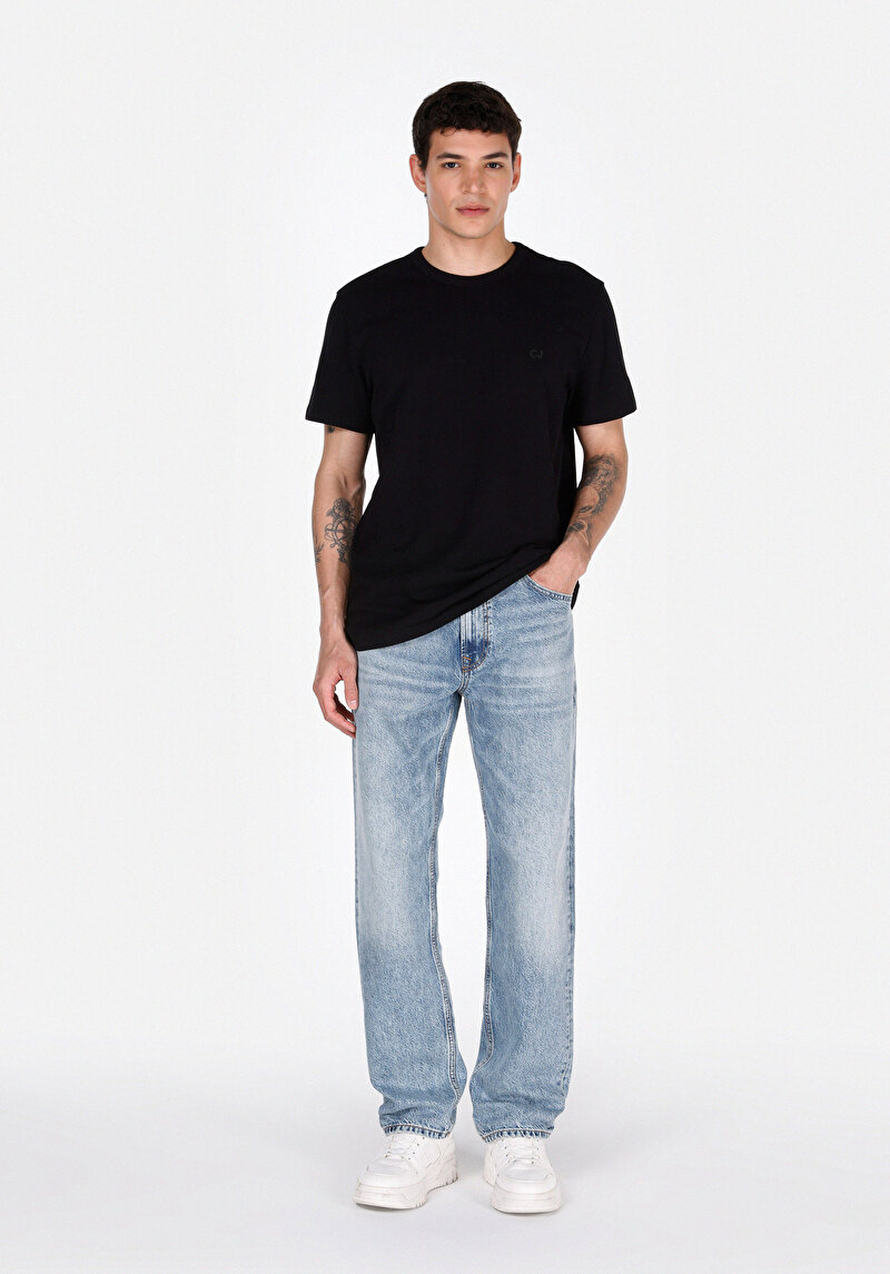Regular Fit   Erkek İndigo Jean Pantolon