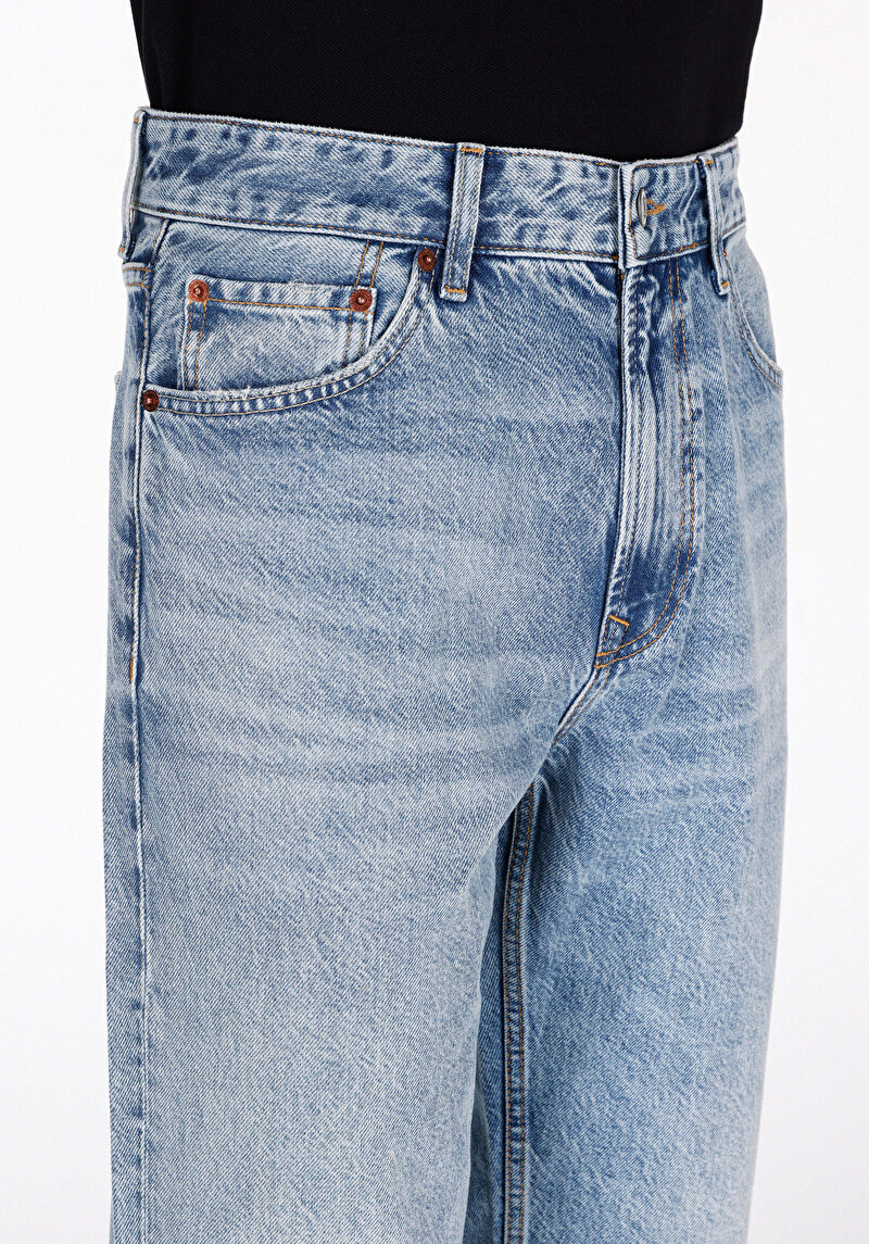 Regular Fit   Erkek İndigo Jean Pantolon