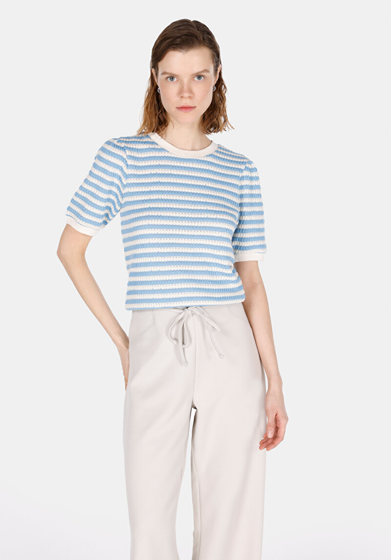 Slim Fit Kadın Beyaz Tişört