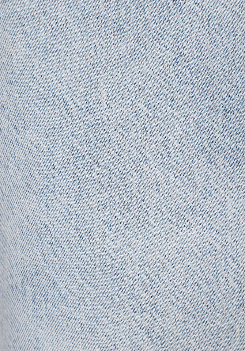 Loose Fit Orta Bel Düz Erkek Denim Jean Şort