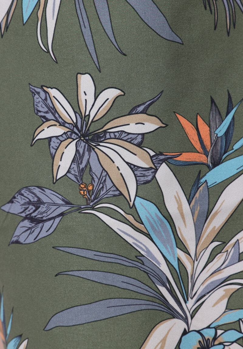 Regular Fit Baskılı Erkek Çok Renkli Deniz Şortu