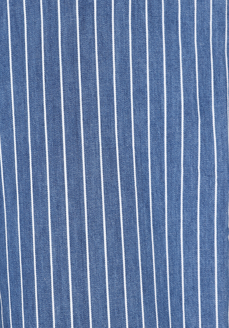 Loose Fit Orta Bel Düz Paça Kadın İndigo Jean Pantolon