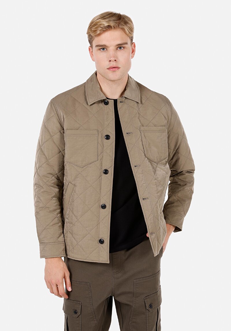 Regular Fit     Erkek Kahverengi Mont