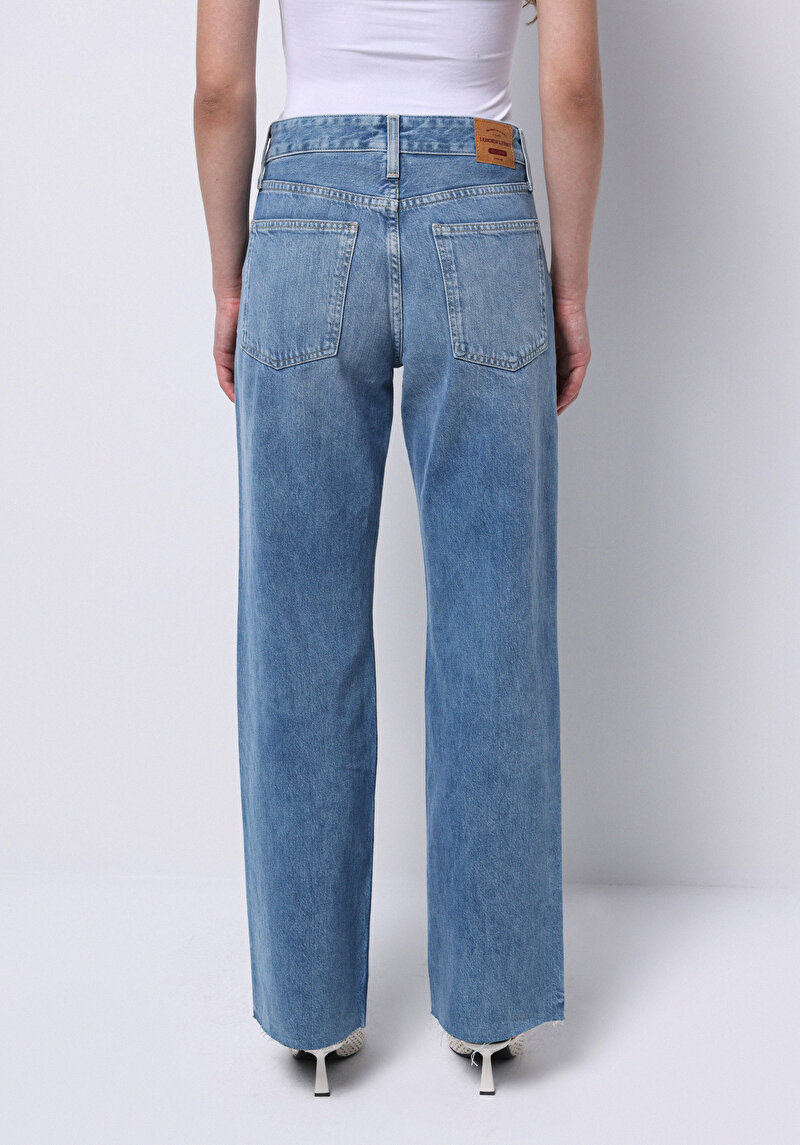 Straight Fit   Kadın İndigo Jean Pantolon