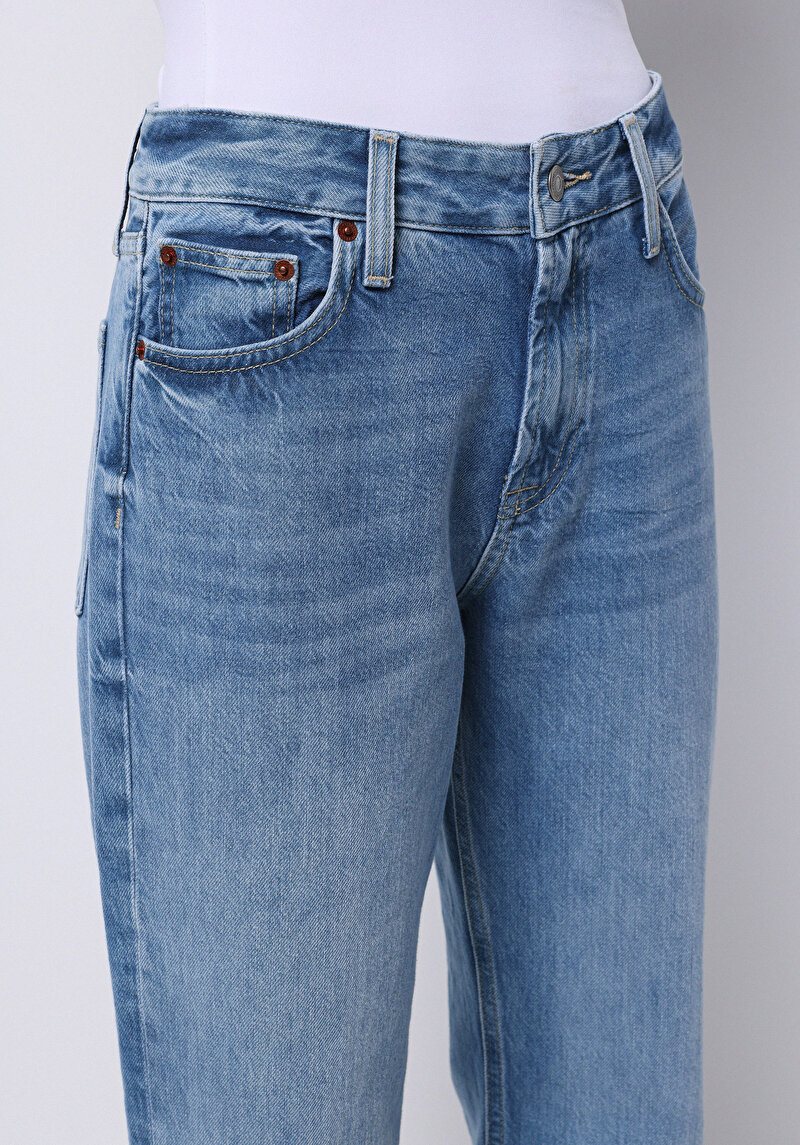 Straight Fit   Kadın İndigo Jean Pantolon