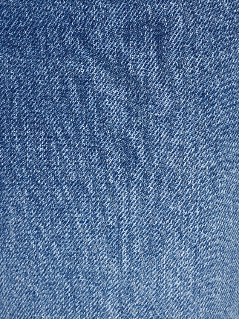 Barrel Fit Orta Bel Düz Paça Kadın İndigo Jean Pantolon