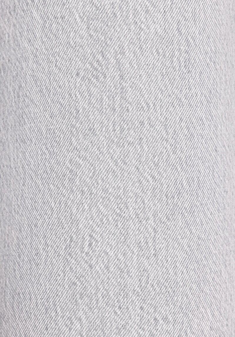 Regular Fit Yüksek Bel Geniş Paça Kadın Gri Jean Pantolon