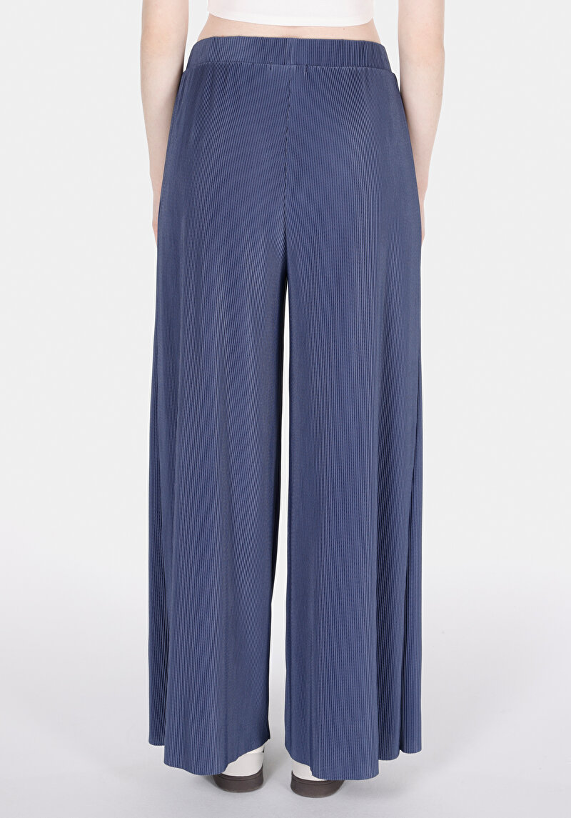 Regular Fit Orta Bel Düz Kadın Mavi Eşofman Altı