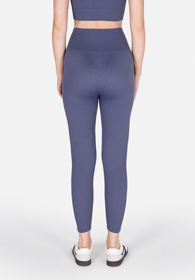 Slim Fit Kadın Mavi Tayt