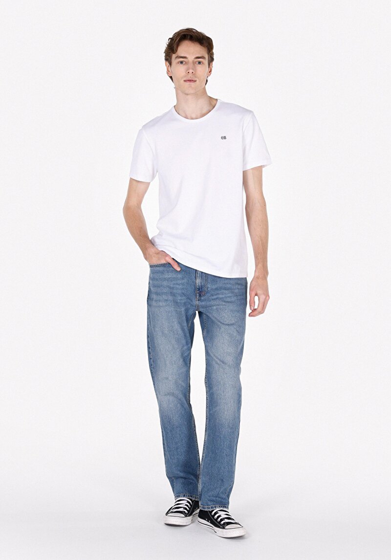 Regular Fit   Erkek Lacivert Jean Pantolon