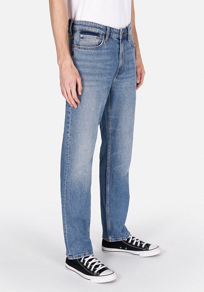 Regular Fit Erkek Lacivert Jean Pantolon