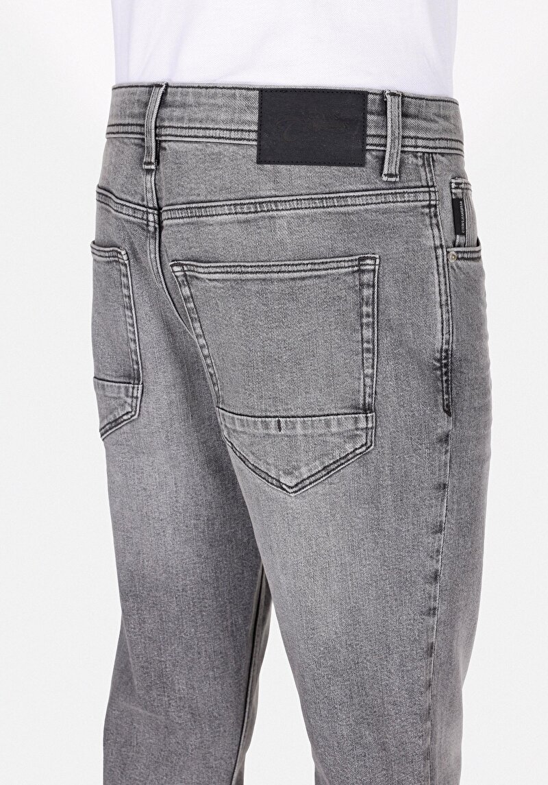 Straight Fit Düşük Bel Düz Paça Erkek Black Denim Jean Fermuarlı Pantolon