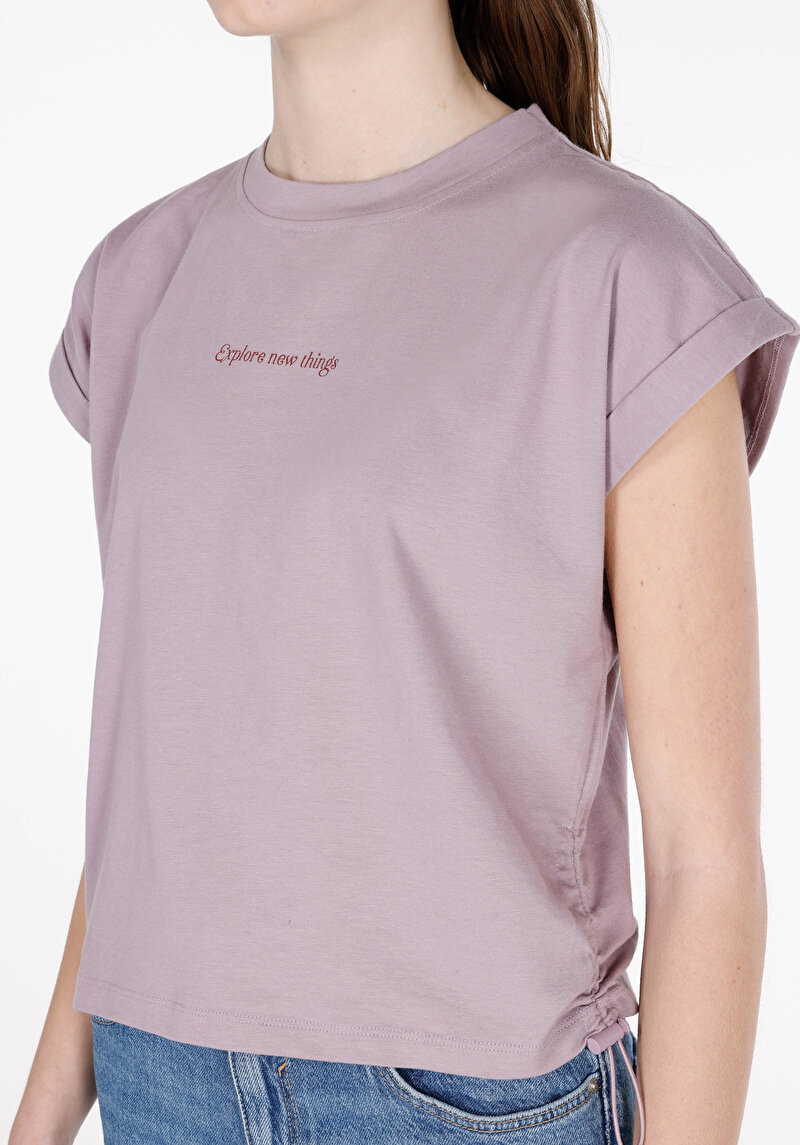 Regular Fit Kadın Pembe Kısa Kol Tişört