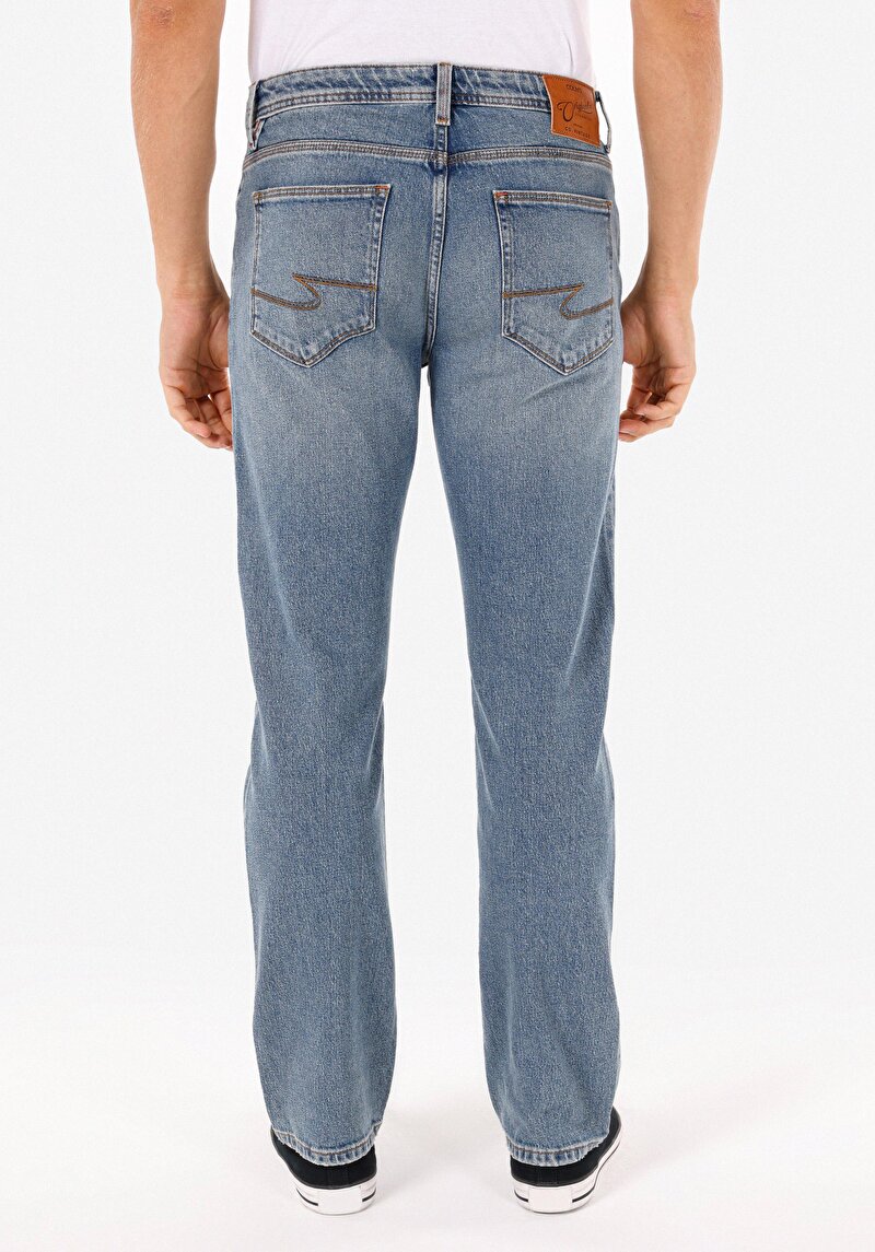 Regular Fit   Erkek İndigo Jean Pantolon