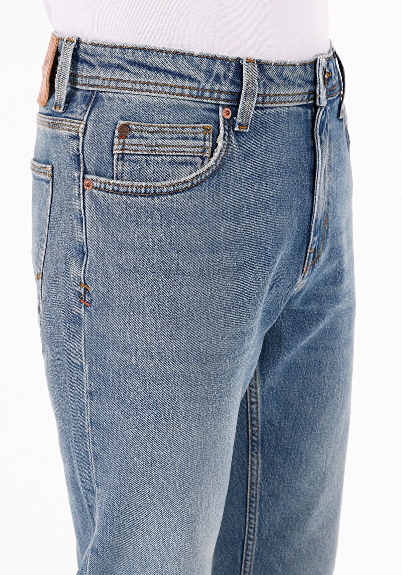 Regular Fit   Erkek İndigo Jean Pantolon
