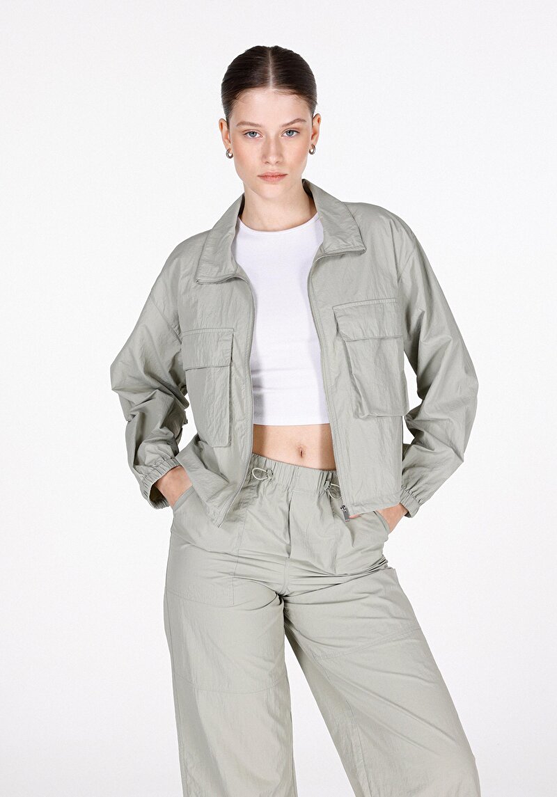 Regular Fit Kadın Yeşil Ceket