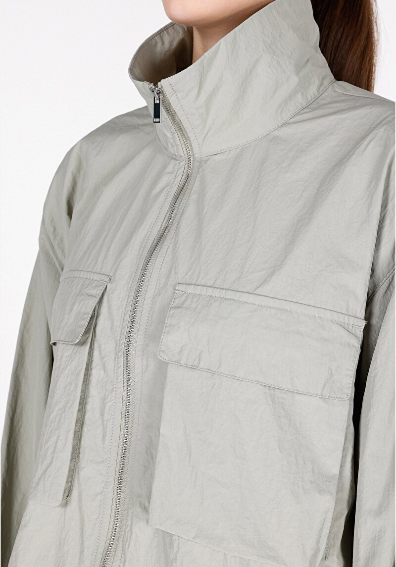 Regular Fit Kadın Yeşil Ceket