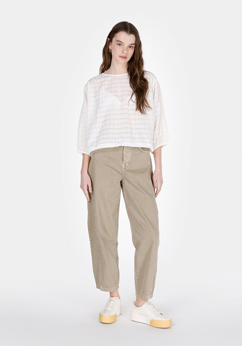 Regular Fit Kadın Beyaz Gömlek