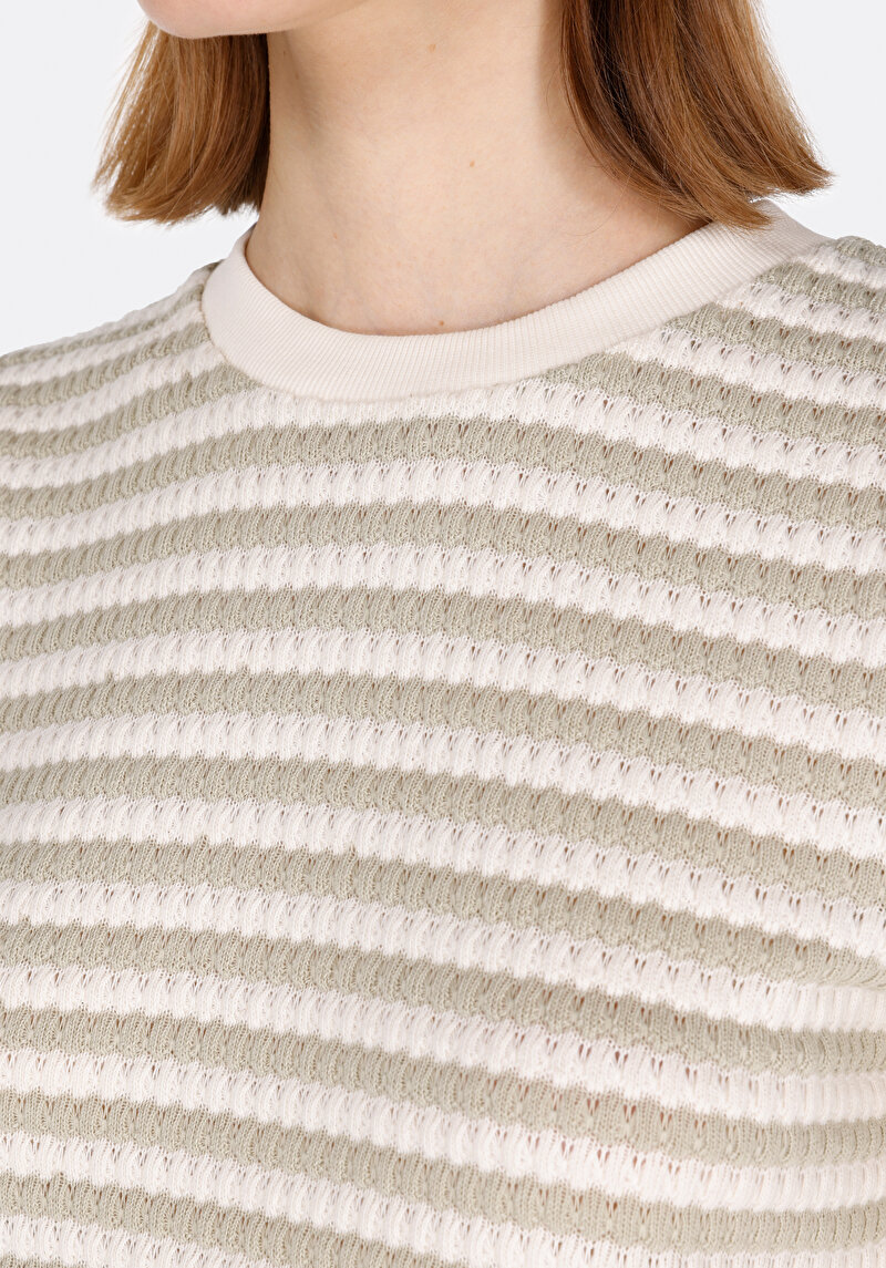 Slim Fit Kadın Yeşil Tişört