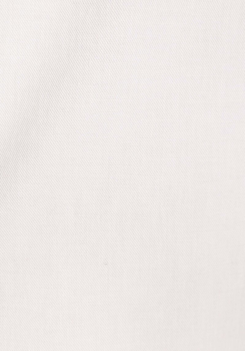 Regular Fit Yüksel Bel Geniş Paça Cepli Kadın Beyaz Pantolon