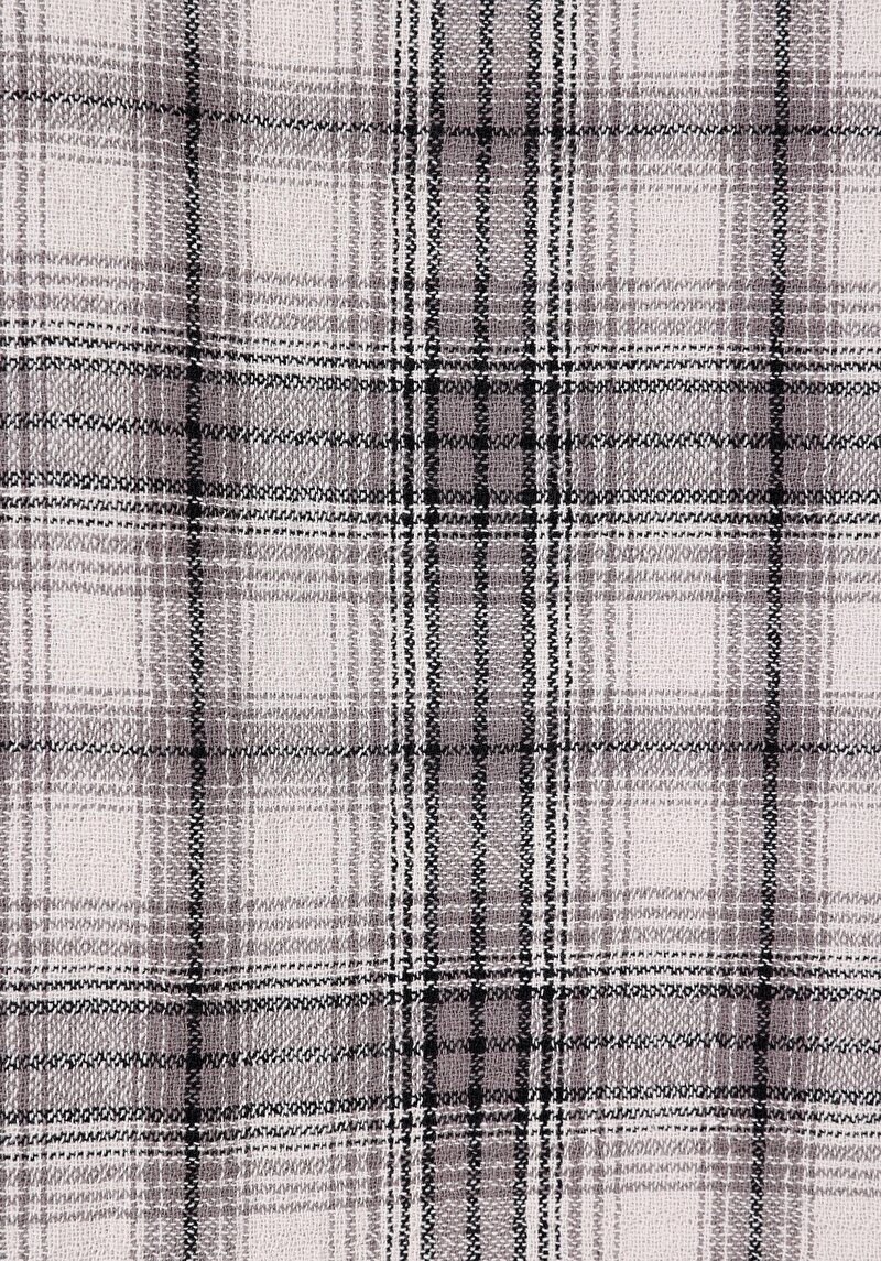 Comfort Fit Shirt Neck Ekoseli Erkek Gri Shacket